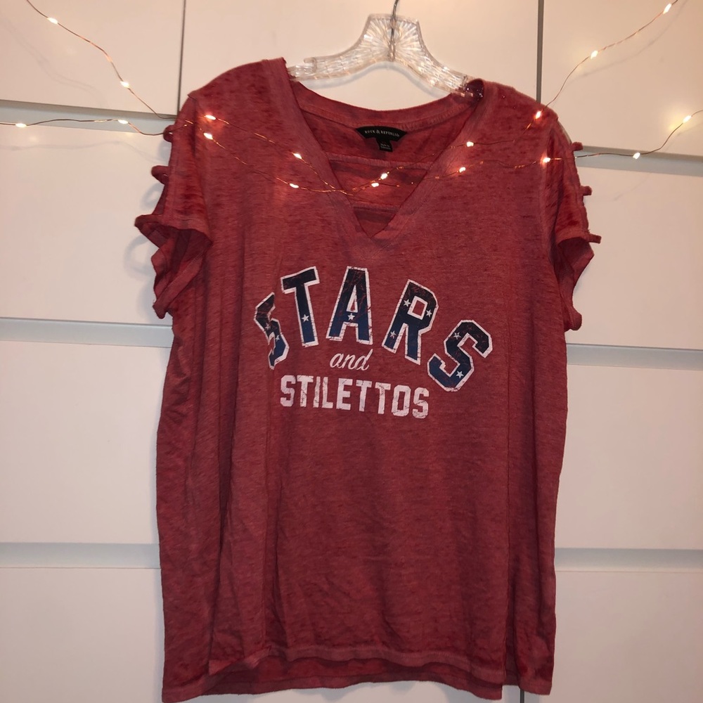 Red white and blue T-shirt